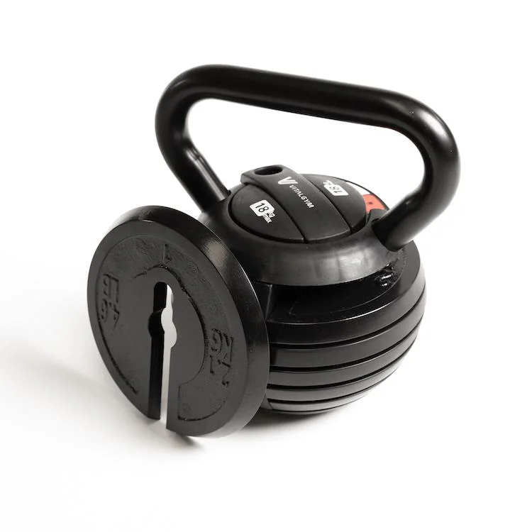 An adjustable weight kettlebell