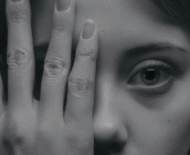 Woman overcoming fear