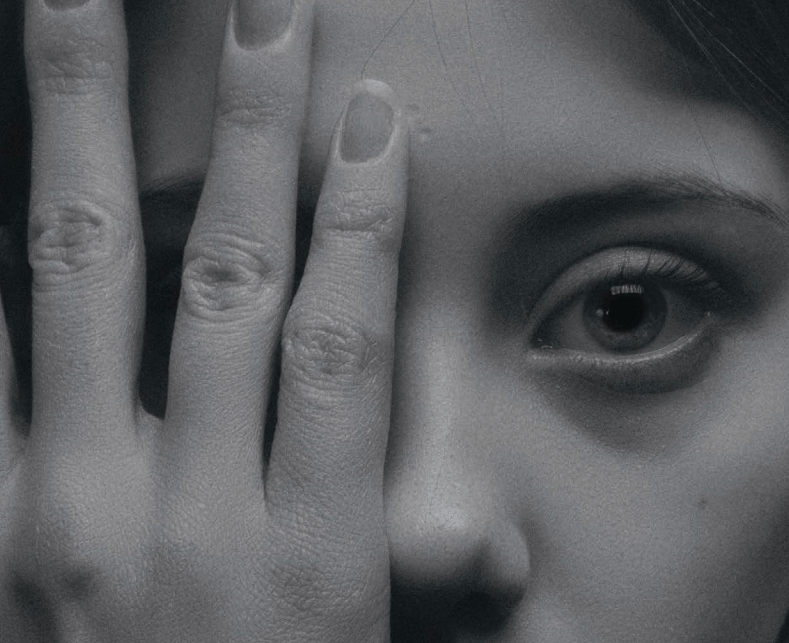 Woman overcoming fear