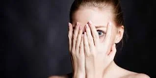 Woman confronting her fears
