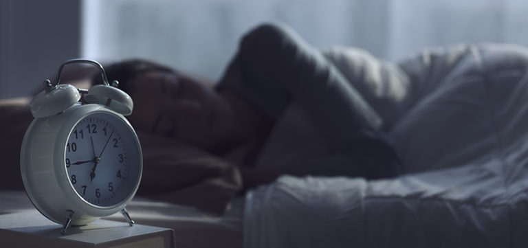 Woman improves immunity by sleeping