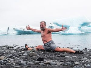 Wim Hof doing the splits