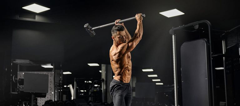 Man in money losing gym
