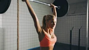 Want a six pack woman does presses