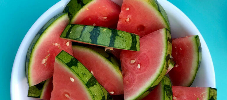 Bowl of watermelons