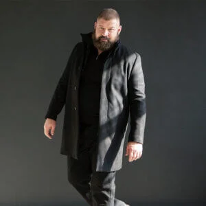 Actor Brad in a coat