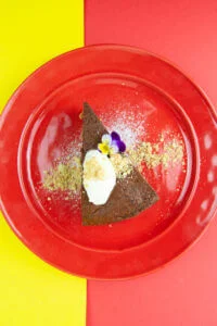 Chocolate and beet cheesecake