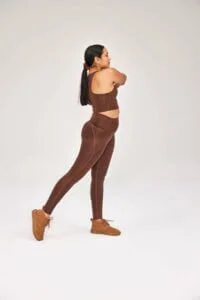 Woman wearing girlfriend collective gym clothing