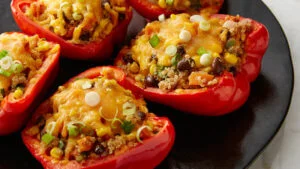 Black bean stuffed peppers