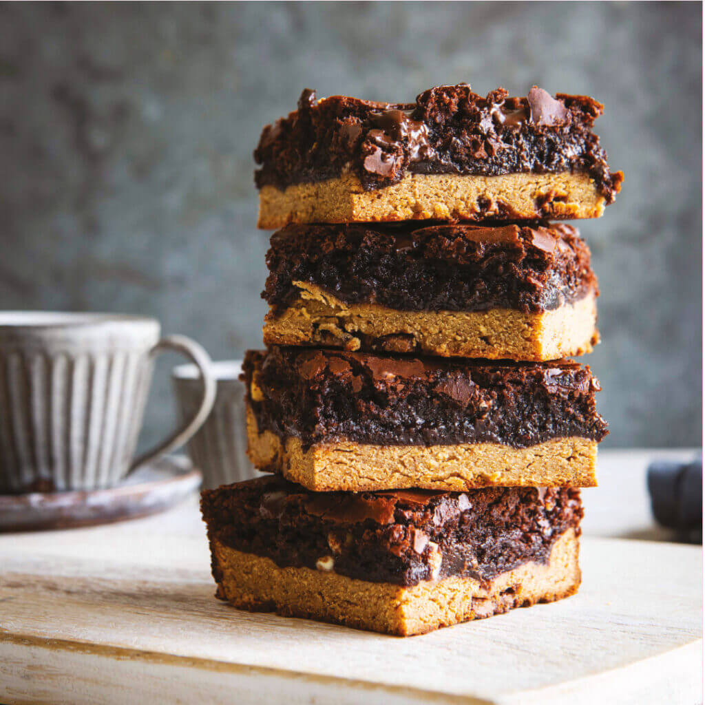 Stack of protein brookies