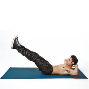 LYING LEG RAISE WITH CRUNCH