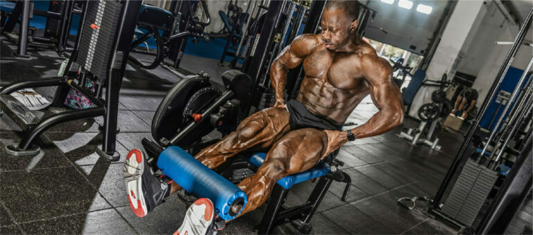 Man doing leg workout day