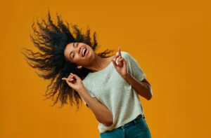 Woman enjoying dancing