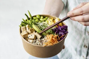 Bowl of vegan food