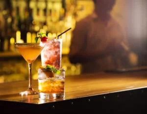 Three Christmas cocktails