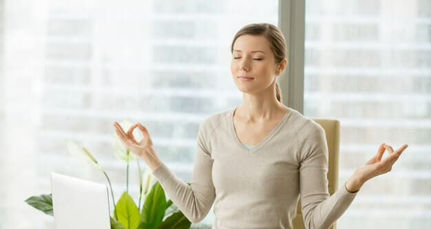 Woman meditating