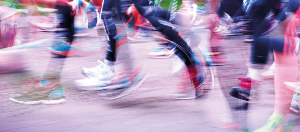 Sneakers of runners