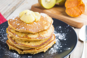 COCONUT AND GOJI BERRY SWEET POTATO PANCAKES
