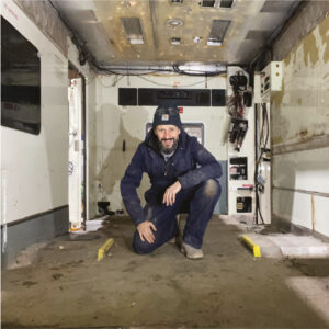 Max working on a rennovation