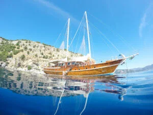 Sun Fun You. yacht on the ocean