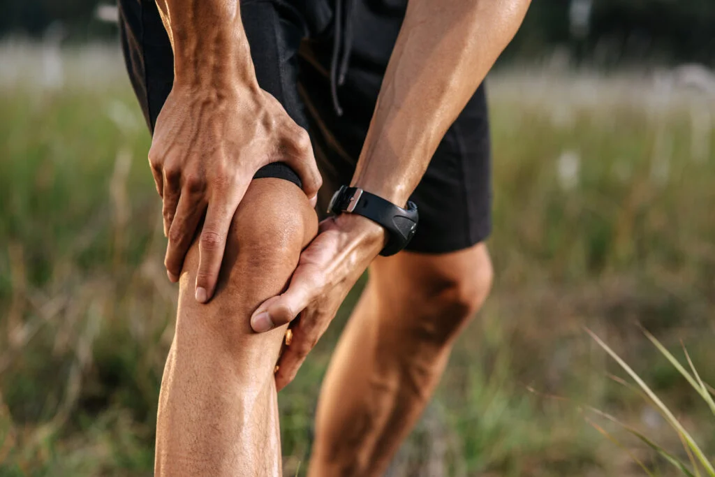 Man having knee joint pain