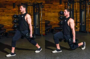 Split squats for a Movie Star Workout