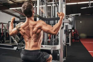 Seated Pull-Downs upper body workout