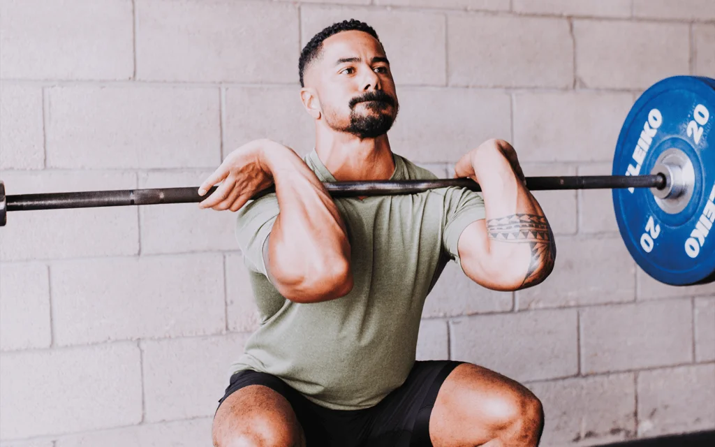 Man does the clean and press