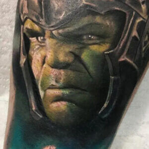 The Hulk tattoo