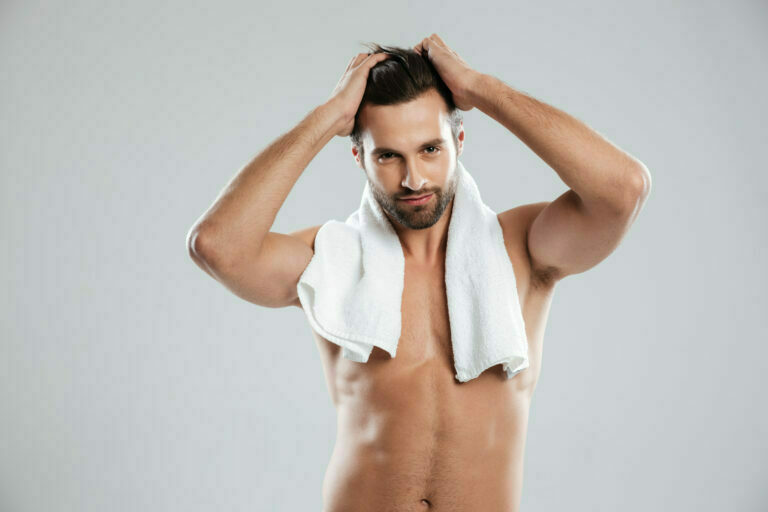 Young man posing