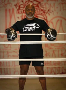 Boxer Mike Tyson in the ring