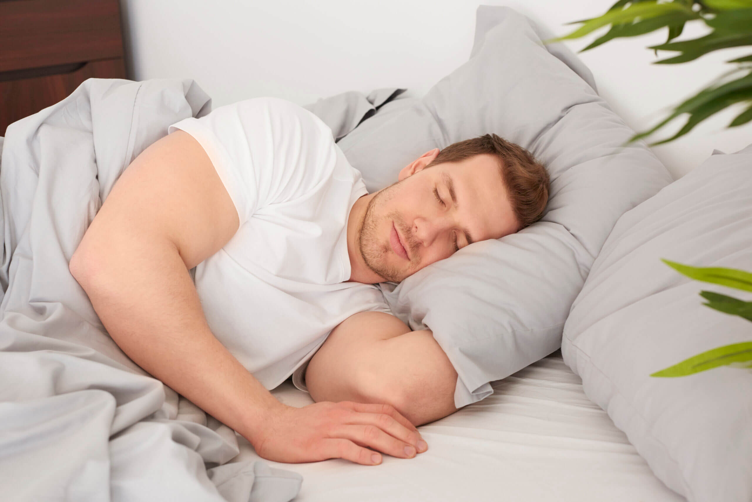 Man sleeping well