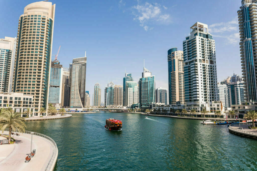 Panorama of the luxury center of Dubai,Dubai