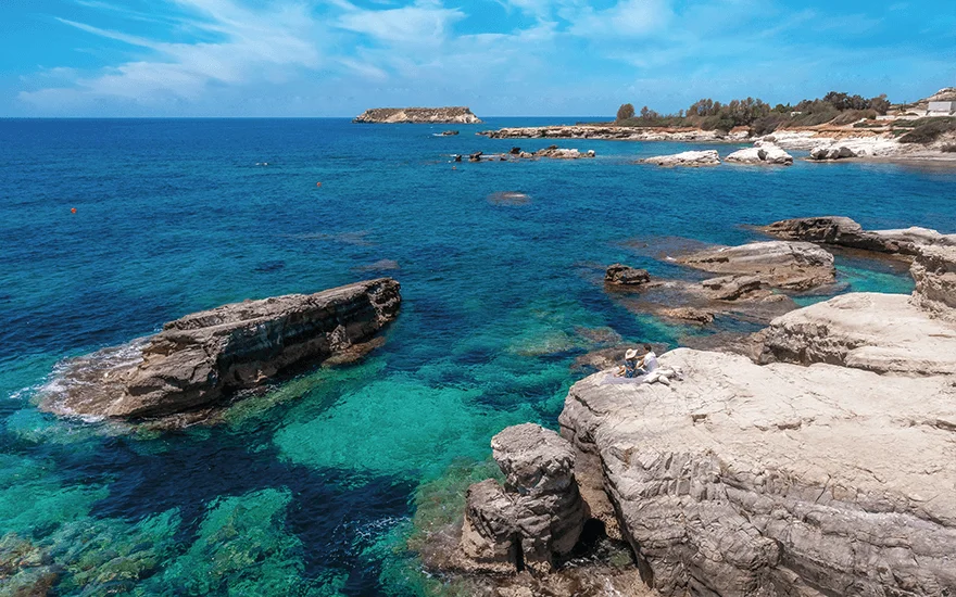 Cap St Georges also features a 130m beach cove