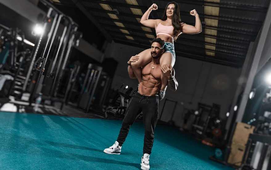Girl on Shoulder Squats