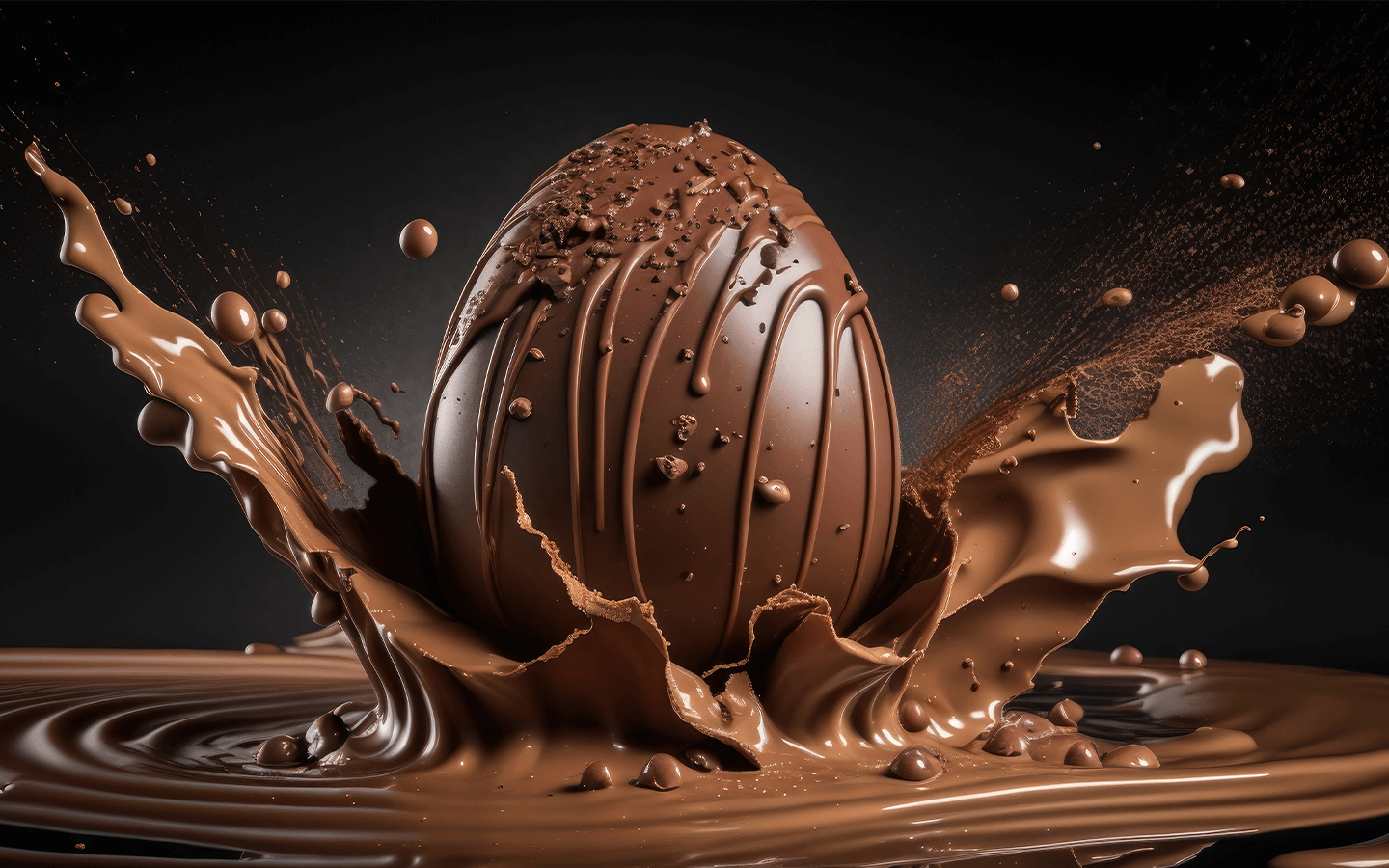 Chocolate Easter Egg Splash PNG PNG Images