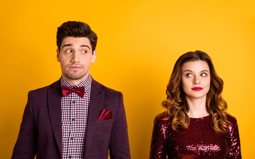 Couple on blind date