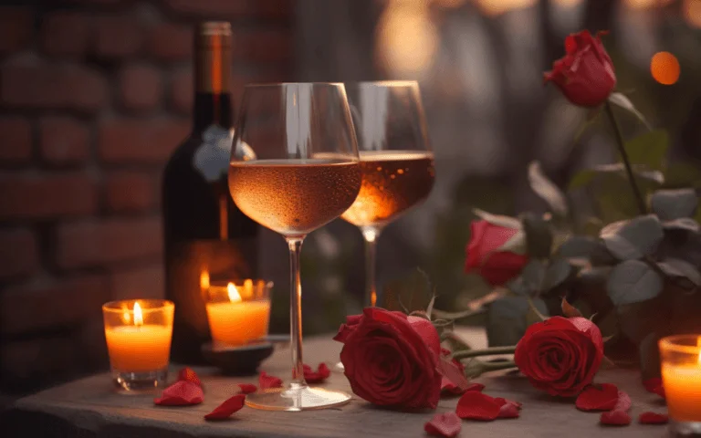 Two glasses of rose wine