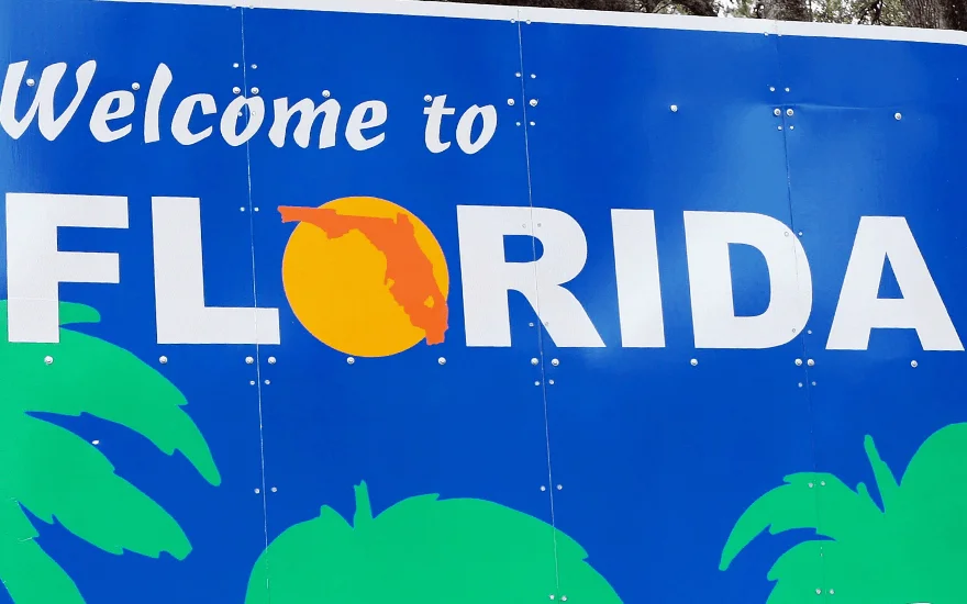 Welcome to Florida sign