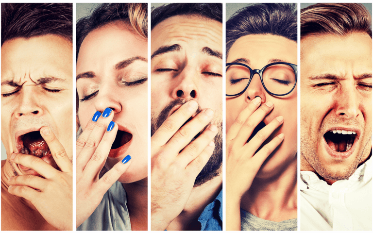 People yawning abd having a low-performance lifestyle