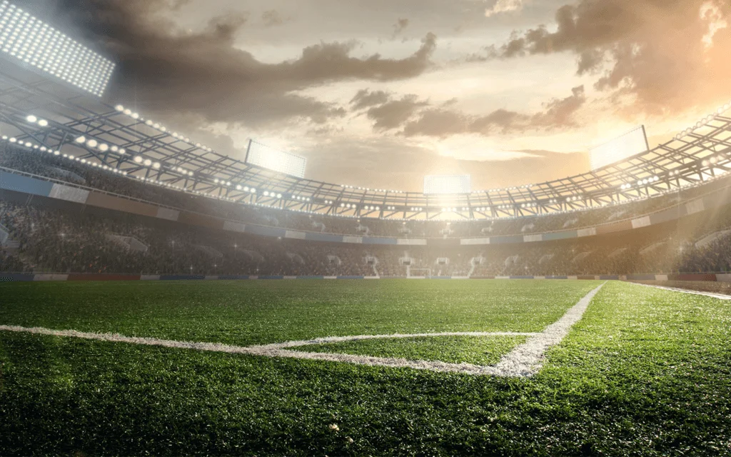 Football stadium at night