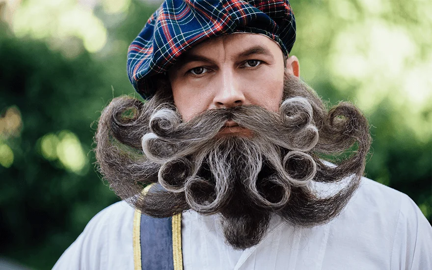 Man with big crazy beard