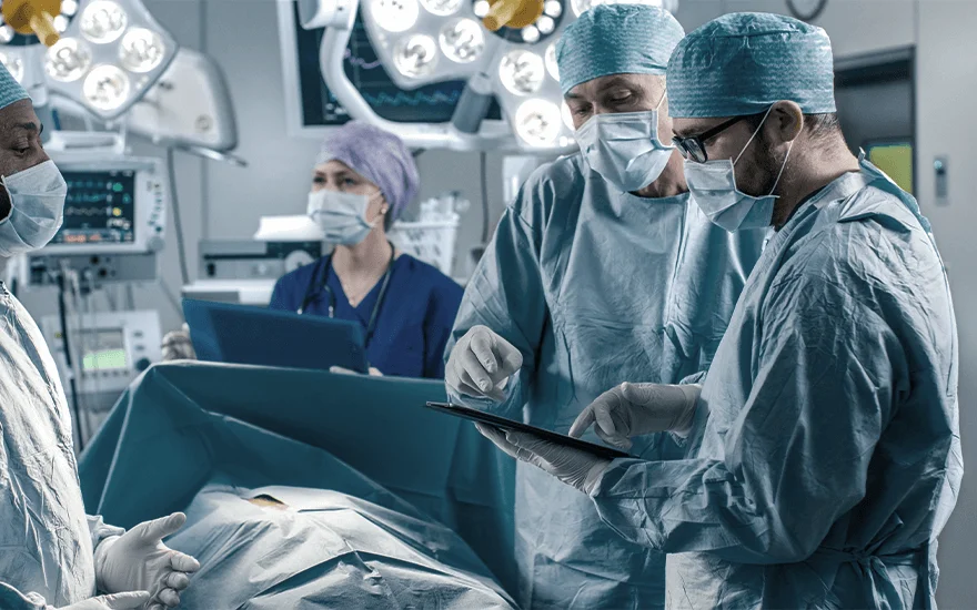 Medical tourist under surgery