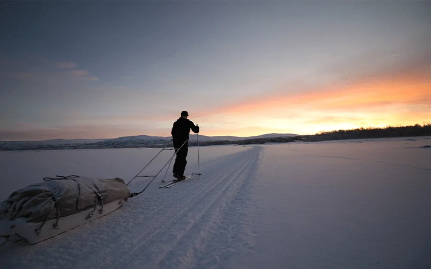 walking through antarctica