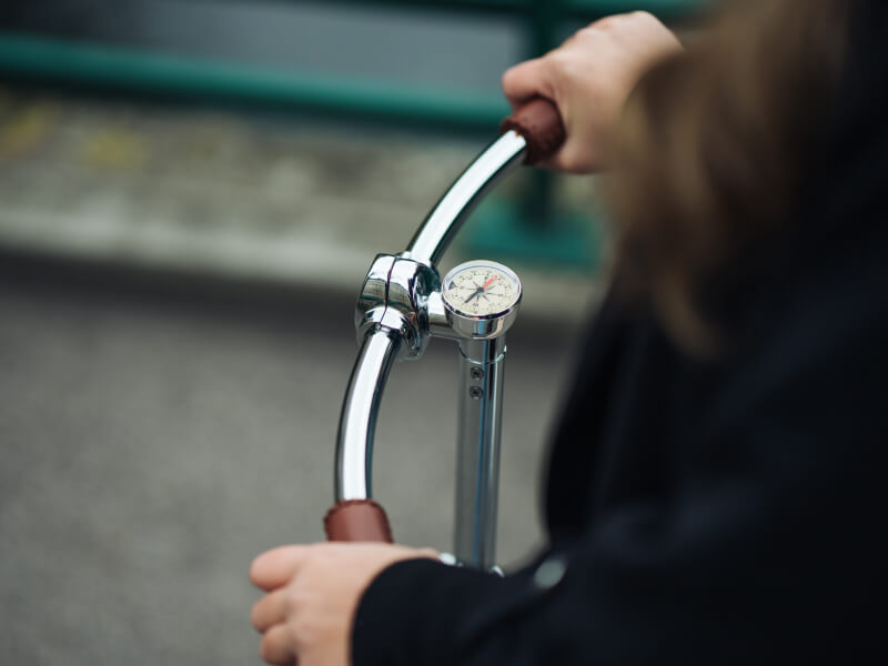 Compass on scooter