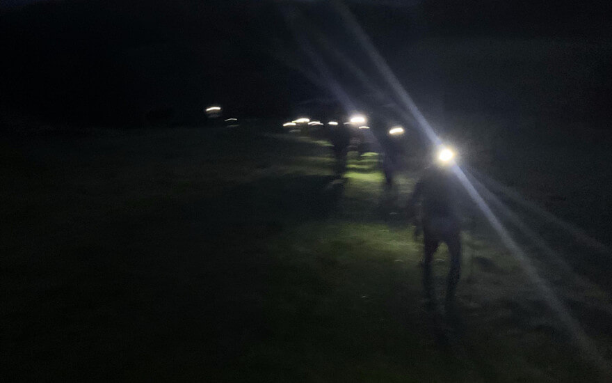 100km trek at night