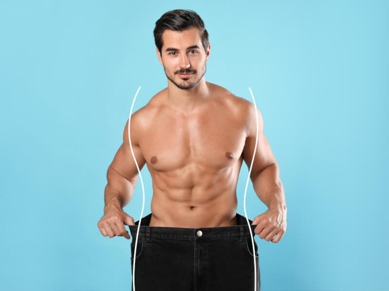 man aiming for the perfect body