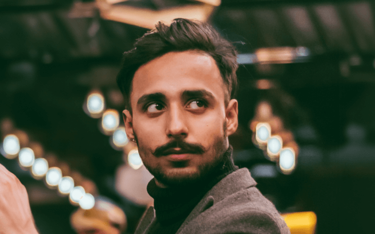 Man with mustache for movember