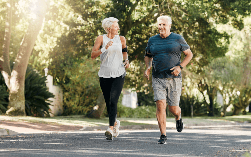 Fit healthy older couple