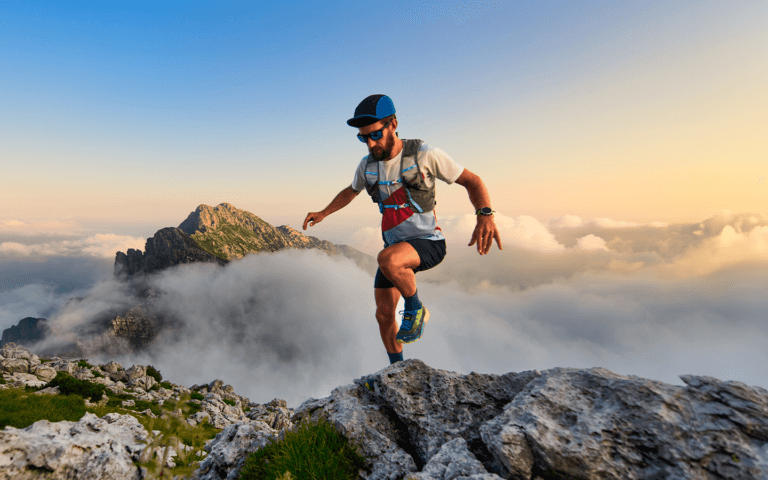 Man doing backyard ultra race